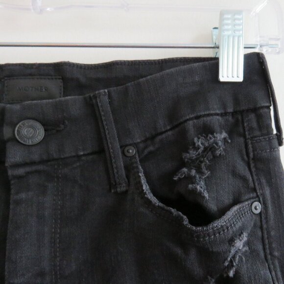 MOTHER Looker Ankle Fray Jeans in Guilty as Sin - Size 24 - Picture 4 of 14